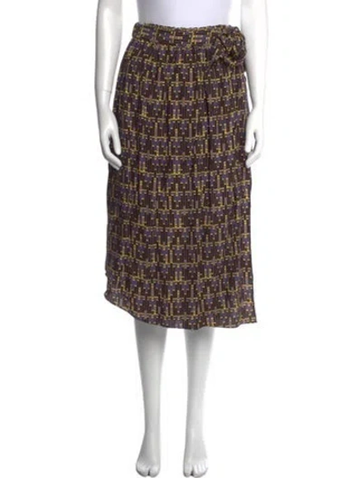 Pre-owned Suno Printed Midi Length Skirt In Multi