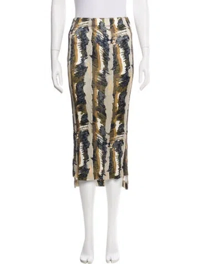 Pre-owned Suno Printed Midi Length Skirt In Multi