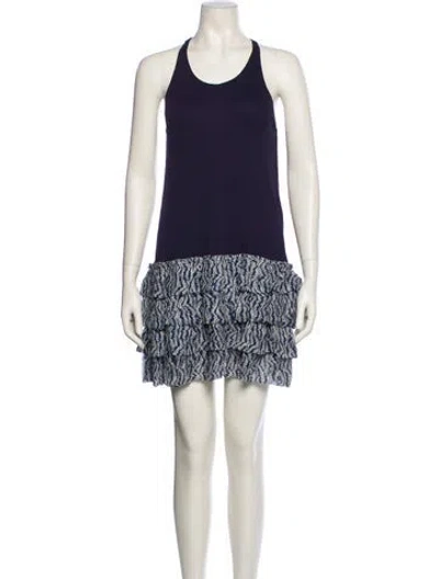 Pre-owned Suno Printed Mini Dress