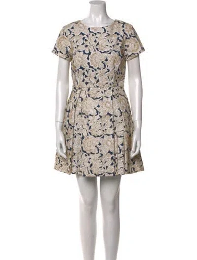 Pre-owned Suno Printed Mini Dress In Blue