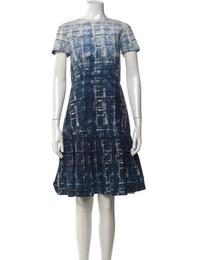 Pre-owned Suno Printed Mini Dress In Blue