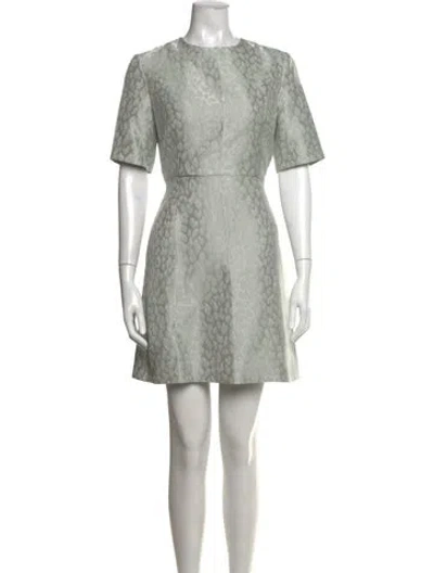 Pre-owned Suno Printed Mini Dress In Gray