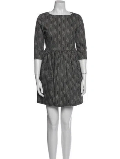 Pre-owned Suno Printed Mini Dress In Multi