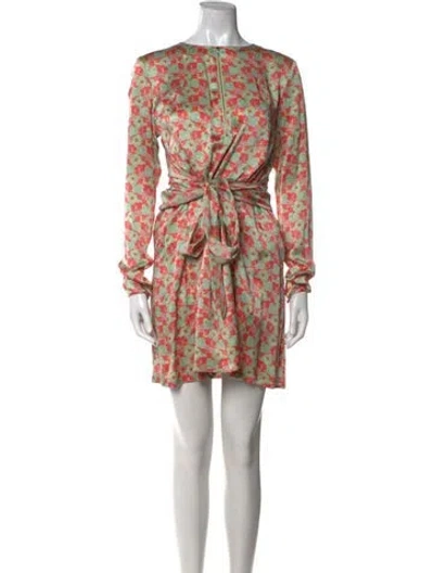 Pre-owned Suno Printed Mini Dress In Multi