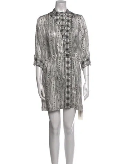 Pre-owned Suno Printed Mini Dress In Multi