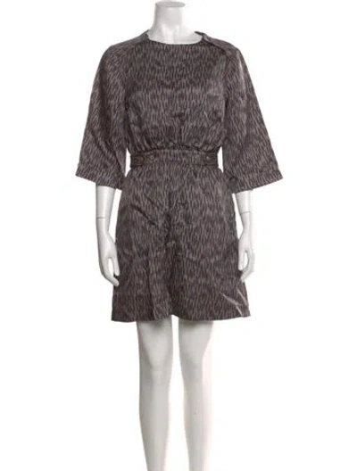 Pre-owned Suno Printed Mini Dress In Multi