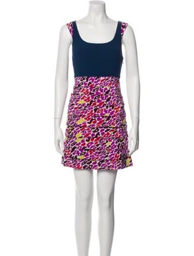 Pre-owned Suno Printed Mini Dress In Pink