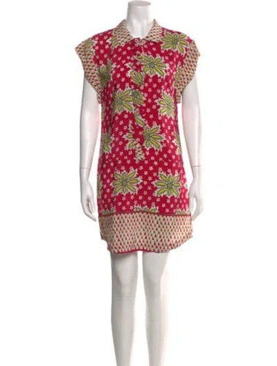Pre-owned Suno Printed Mini Dress In Pink