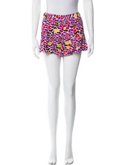 Pre-owned Suno Printed Mini Shorts In Black