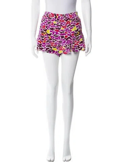 Pre-owned Suno Printed Mini Shorts In Black
