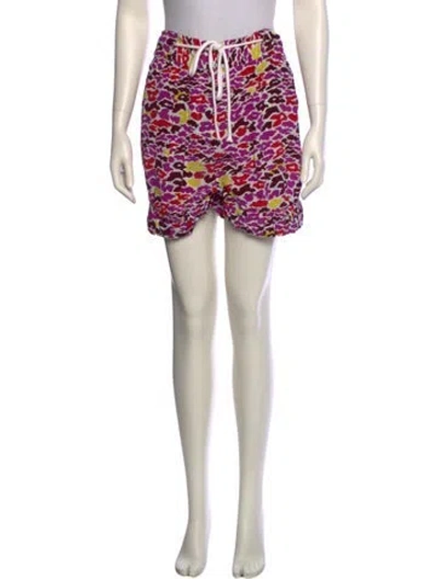 Pre-owned Suno Printed Mini Shorts In Multi