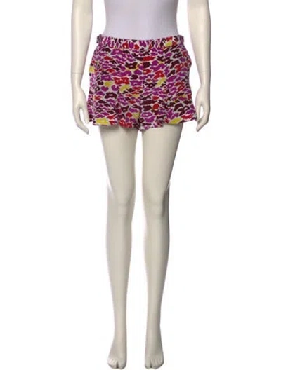 Pre-owned Suno Printed Mini Shorts In Multi