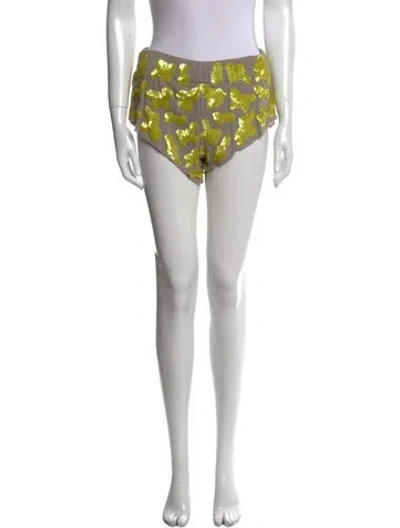 Pre-owned Suno Printed Mini Shorts In Neutral