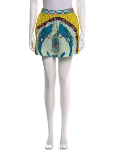 Pre-owned Suno Printed Mini Shorts In Orange