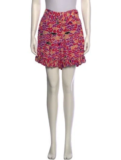 Pre-owned Suno Printed Mini Shorts In Purple