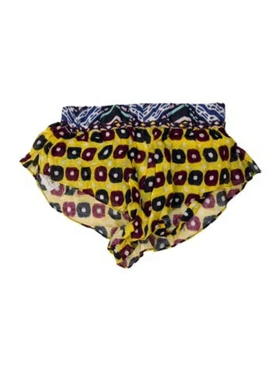 Pre-owned Suno Printed Mini Shorts In Yellow
