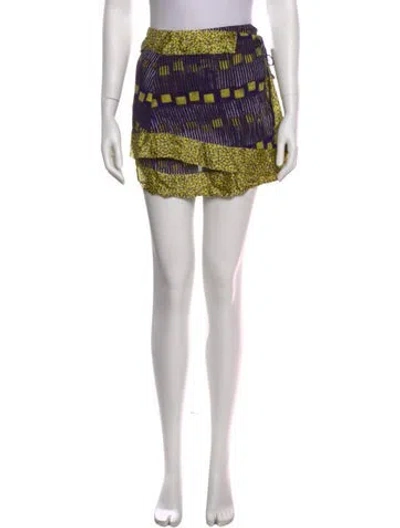 Pre-owned Suno Printed Mini Skirt In Blue