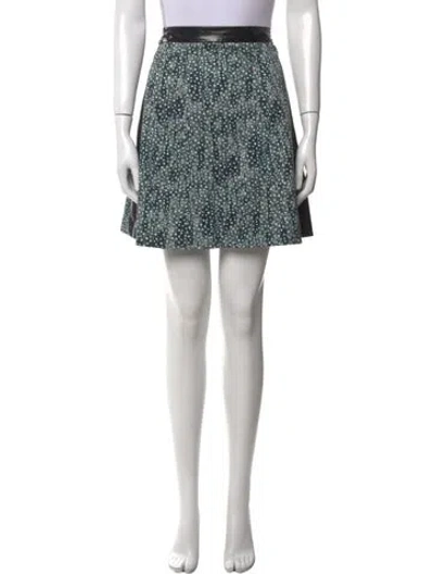 Pre-owned Suno Printed Mini Skirt In Blue