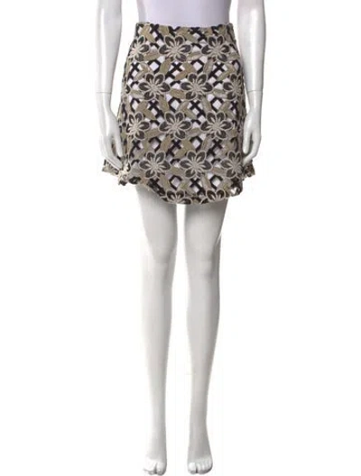 Pre-owned Suno Printed Mini Skirt In Blue