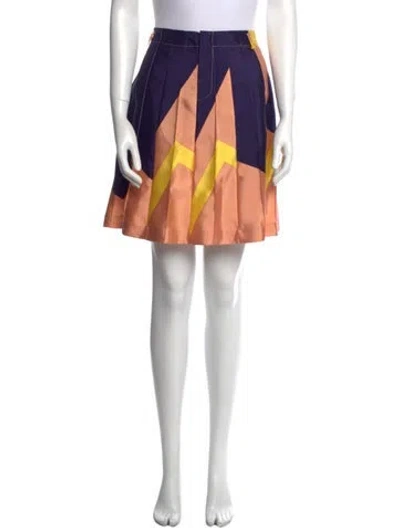 Pre-owned Suno Printed Mini Skirt In Multi