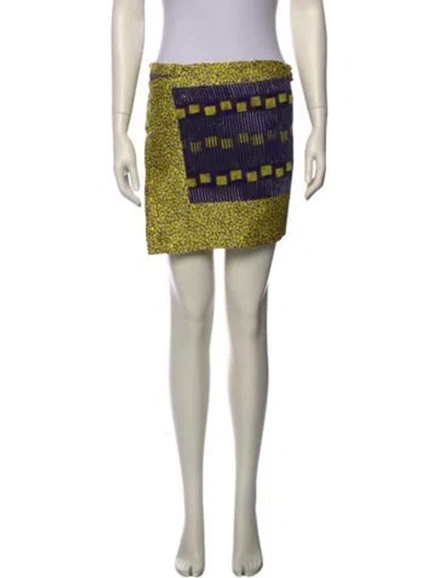 Pre-owned Suno Printed Mini Skirt In Multi