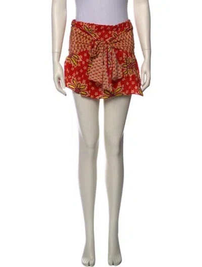 Pre-owned Suno Printed Mini Skirt In Multi
