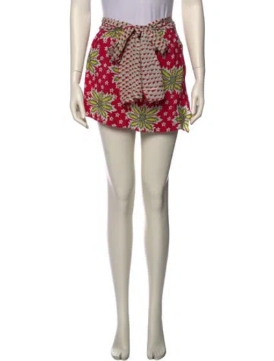 Pre-owned Suno Printed Mini Skirt In Multi