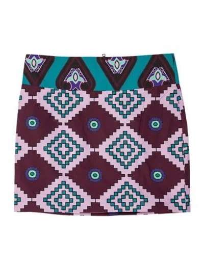 Pre-owned Suno Printed Mini Skirt In Multi