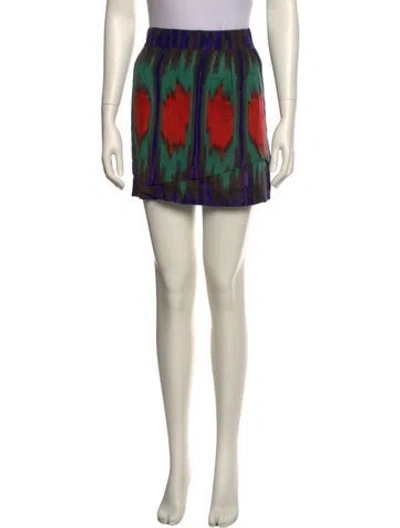 Pre-owned Suno Printed Mini Skirt In Multi