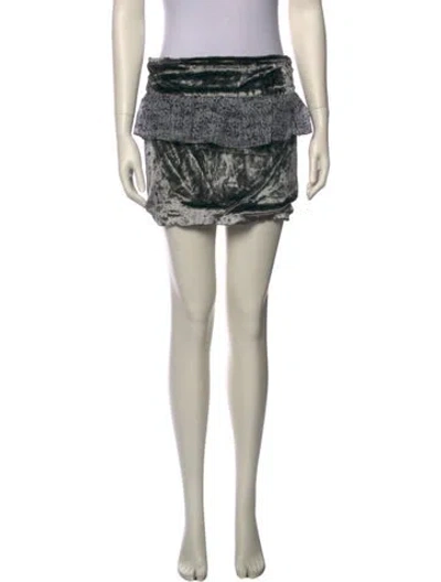 Pre-owned Suno Printed Mini Skirt In Neutral