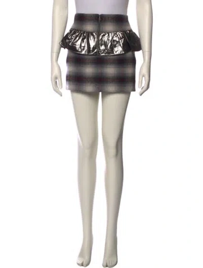 Pre-owned Suno Printed Mini Skirt In Neutral