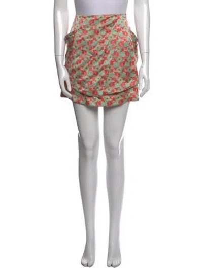 Pre-owned Suno Printed Mini Skirt In Orange