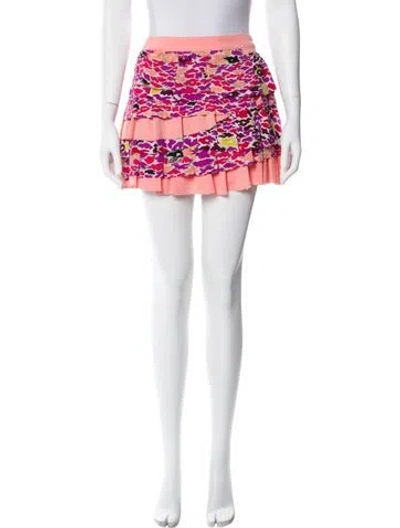 Pre-owned Suno Printed Mini Skirt In Orange