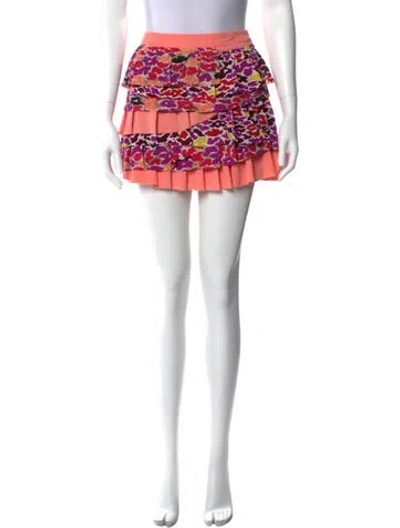 Pre-owned Suno Printed Mini Skirt In Orange