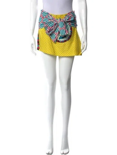 Pre-owned Suno Printed Mini Skirt In Yellow