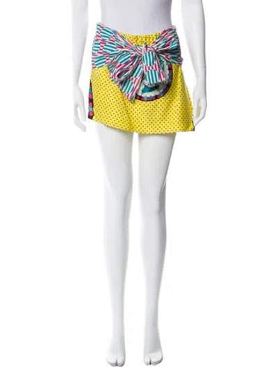 Pre-owned Suno Printed Mini Skirt In Yellow