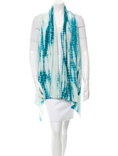 Pre-owned Suno Printed Silk Vest In Blue