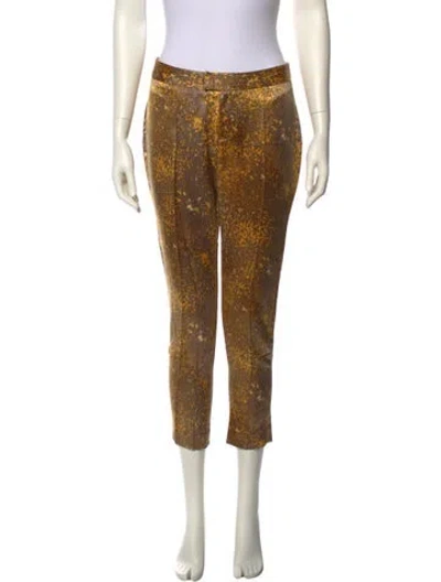 Pre-owned Suno Printed Skinny Leg Pants In Multi