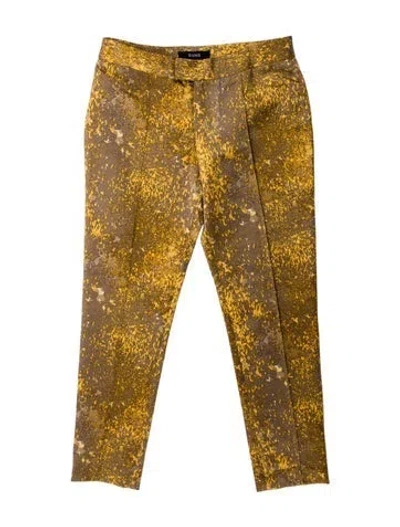 Pre-owned Suno Printed Skinny Leg Pants In Multicolor