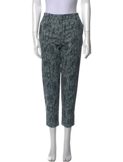 Pre-owned Suno Printed Skinny Leg Pants In Purple