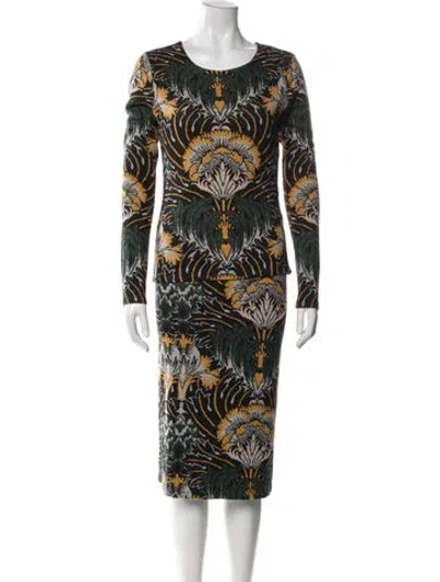 Pre-owned Suno Printed Skirt Set In Black