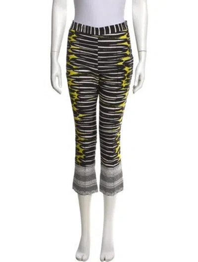 Pre-owned Suno Printed Straight Leg Pants In Black