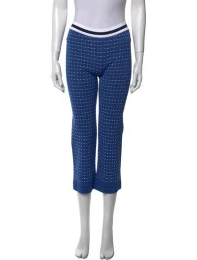 Pre-owned Suno Printed Straight Leg Pants In Blue