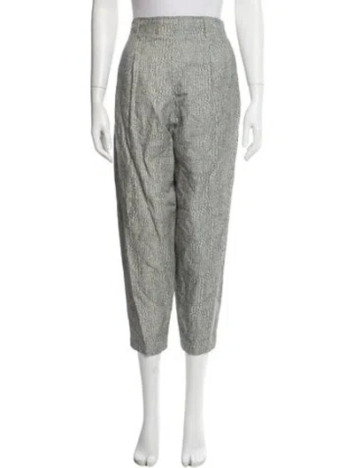 Pre-owned Suno Printed Straight Leg Pants In Gray