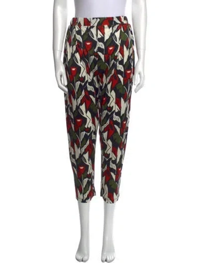 Pre-owned Suno Printed Straight Leg Pants In Multi