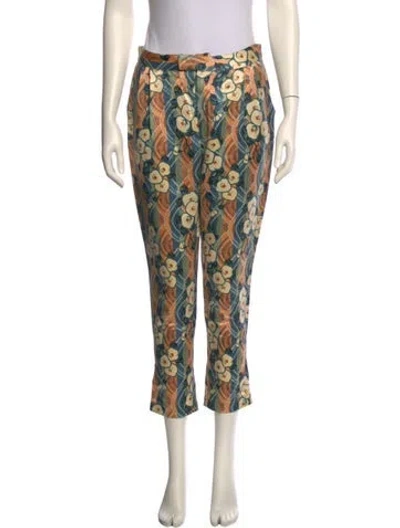 Pre-owned Suno Printed Straight Leg Pants In Multi