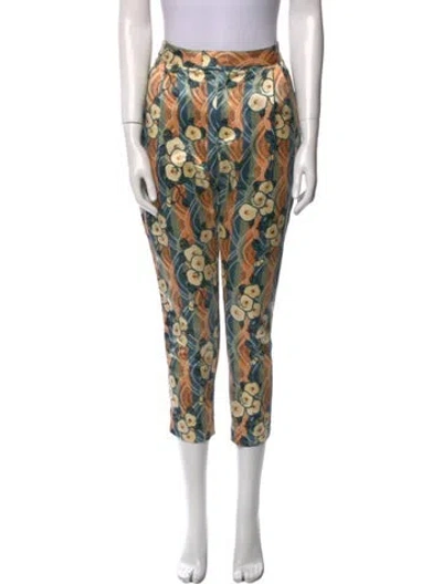 Pre-owned Suno Printed Straight Leg Pants In Multi
