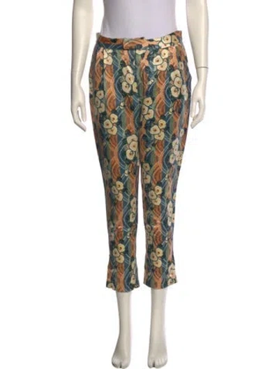 Pre-owned Suno Printed Straight Leg Pants In Neutral
