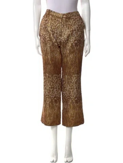 Pre-owned Suno Printed Wide Leg Pants In Brown