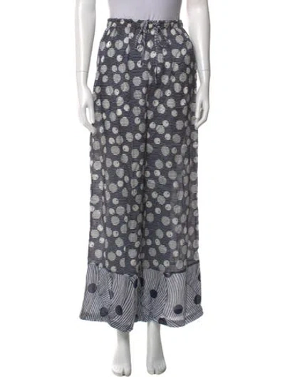 Pre-owned Suno Printed Wide Leg Pants In Multi